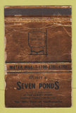 Matchbook Cover - Oliver's Seven Ponds Southampton NY POOR 40 Strike