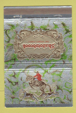 Matchbook Cover - Shadowbrook Zweben Family Shrewsbury NJ 40 Strike