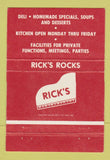 Matchbook Cover - Rick's Cafe Under Ground Worcester MA 40 Strike