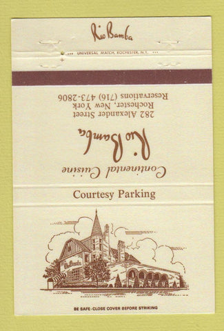Matchbook Cover - Rio Bamba Restaurant Rochester NY 40 Strike