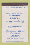 Matchbook Cover - Tennytown Motel Bloomsburg PA 40 Strike