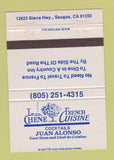 Matchbook Cover - Le Chene French Restaurant Saugus CA 40 Strike