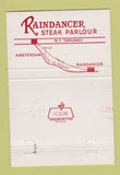 Matchbook Cover - Raindancer Steak Parlour Amsterdam NY 40 Strike