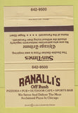 Matchbook Cover - Randalli's Off Rush Chicago IL Pizza 40 Strike