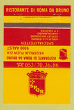 Matchbook Cover - Ristorante Di Roma Da Bruno Aalst Belgium 40 Strike