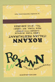 Matchbook Cover - Roxann Italian Restaurant New York City 40 Strike