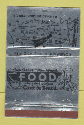 Matchbook Cover - Standard Eat Shop Walnut CA WEAR SILVER 40 Strike