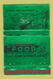 Matchbook Cover - Standard Eat Shop Walnut CA WORN GREEN 40 Strike