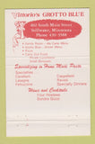 Matchbook Cover - Vittorio's Grotto Blue Stillwater MN 40 Strike