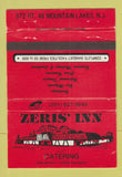 Matchbook Cover - Zeris' Inn Mountain Lakes NJ RED 40 Strike
