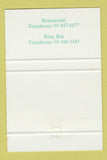 Matchbook Cover - L'Herisson Au Coin Du Village Wimbledon UK 40 Strike