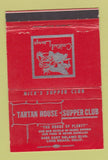 Matchbook Cover - Tartan House Supper Club Long Beach CA RED 40 Strike