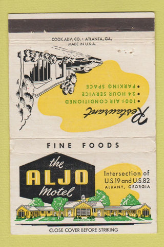 Matchbook Cover - Aljo Motel Albany GA 40 Strike