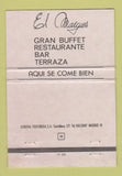 Matchbook Cover - El Margues San Miguel Torremolinos Spain 40 Strike