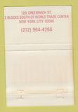 Matchbook Cover - Papoo's Italian Restaurant New York City 40 Strike