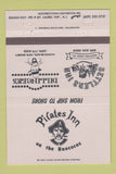 Matchbook Cover - Pirates Inn Mount Laurel Township NJ 40 Strike
