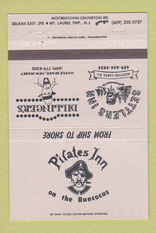 Matchbook Cover - Pirates Inn Mount Laurel Township NJ 40 Strike