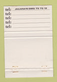 Matchbook Cover - Juliana's Amsterdam Hilton Hotel Holland WEAR 40 Strike