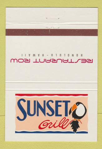 Matchbook Cover - Sunset Grill Honolulu Hawaii 40 Strike