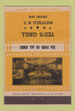 Matchbook Cover - Ted's Grill Mayfield NY ADVANCE 40 Strike