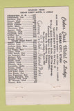 Matchbook Cover - Cedar Crest Motel Cedar City UT 40 Strike