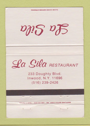 Matchbook Cover - La Sila Restaurant Inwood NY 40 Strike