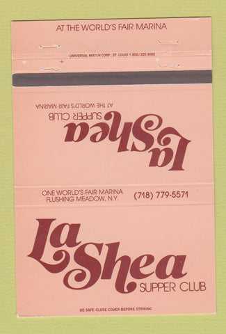 Matchbook Cover - La Shea Supper Club Flushing Meadow NY 40 Strike