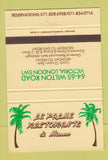 Matchbook Cover - Le Palme Ristorante Victoria London UK England 40 Strike