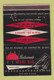 Matchbook Cover - Restaurant Verde Mar Rio De Janeiro Brazil WEAR 40 Strike