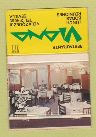 Matchbook Cover - Restaurant Viana Sevilla Spain 40 Strike
