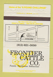 Matchbook Cover - Frontier Cattle Company Restaurant Tampa FL 40 Strike