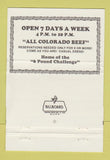 Matchbook Cover - Frontier Cattle Company Restaurant Tampa FL 40 Strike