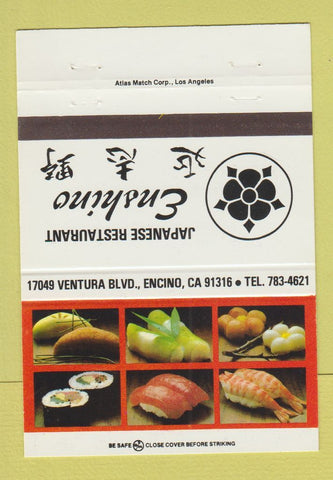 Matchbook Cover - Enshino Japanese Restaurant Encino CA 40 Strike