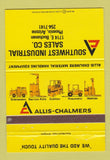 Matchbook Cover - Allis Chalmers Fork Lifts Phoenix AZ 40 Strike