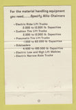 Matchbook Cover - Allis Chalmers Fork Lifts Phoenix AZ 40 Strike