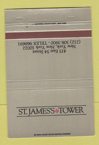 Matchbook Cover - St James Towers New York City 40 Strike