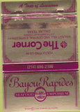 Matchbook Cover - Bayou Rapides Seafood Dallas TX WEAR 40 Strike