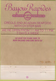 Matchbook Cover - Bayou Rapides Seafood Dallas TX WEAR 40 Strike