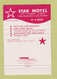 Matchbook Cover - Star Motel San Francisco CA 40 Strike