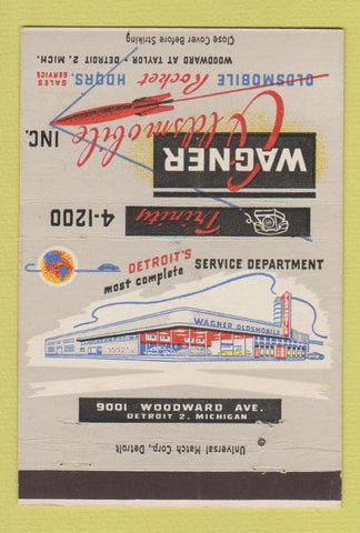 Matchbook Cover - Wagner Oldsmobile Detroit MI 40 Strike
