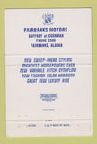 Matchbook Cover - Fairbanks Motors Buick Fairbanks AK 40 Strike