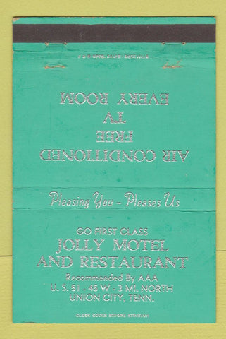 Matchbook Cover - Jolly Motel and Restaurant Union City TN 40 Strike