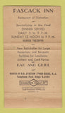 Matchbook Cover - Pascack Inn Park Ridge NJ 36 Strike