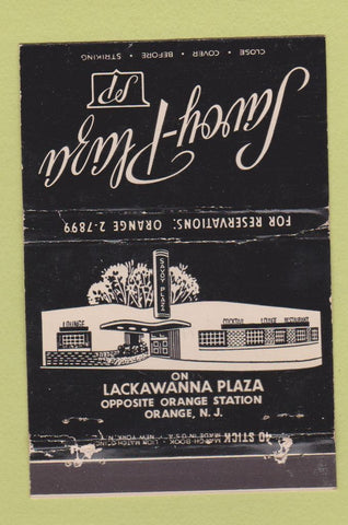 Matchbook Cover - Savoy Plaza Orange NJ WORN 40 Stick