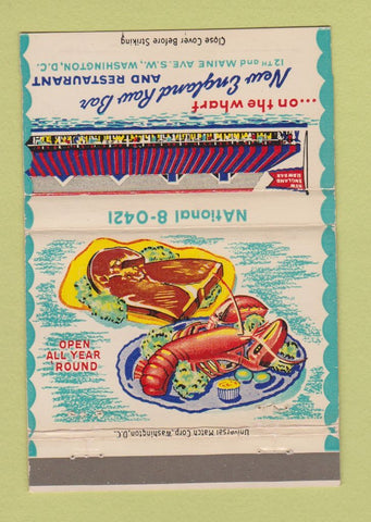 Matchbook Cover - New England Raw Bar Restaurant Washington DC 40 Strike