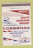 Matchbook Cover - Cessna Airplanes Green River UT WEAR 40 Strike