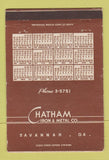 Matchbook Cover - Chatham Iron Metal Savannah GA 1946  40 Strike