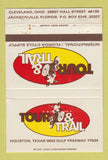 Matchbook Cover Tour and Trail Motorcycle Jacksonville FL Cleveland OH 40 Strike