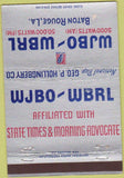 Matchbook Cover - WJBO WBRL Radio Baton Rougle LA 40 Strike
