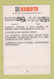 Matchbook Cover - Kubota Tractors Greenwood SC 40 Strike